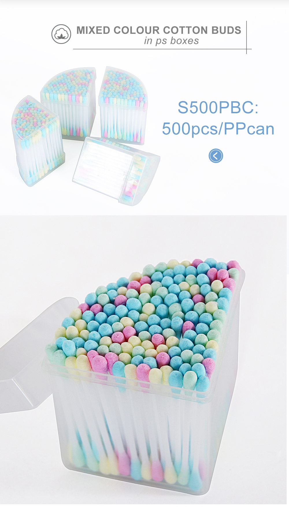 China Recare Manufactures ear cotton swab, supports OEM customization, with the lowest price and the best quality, sells well in 160 countries.