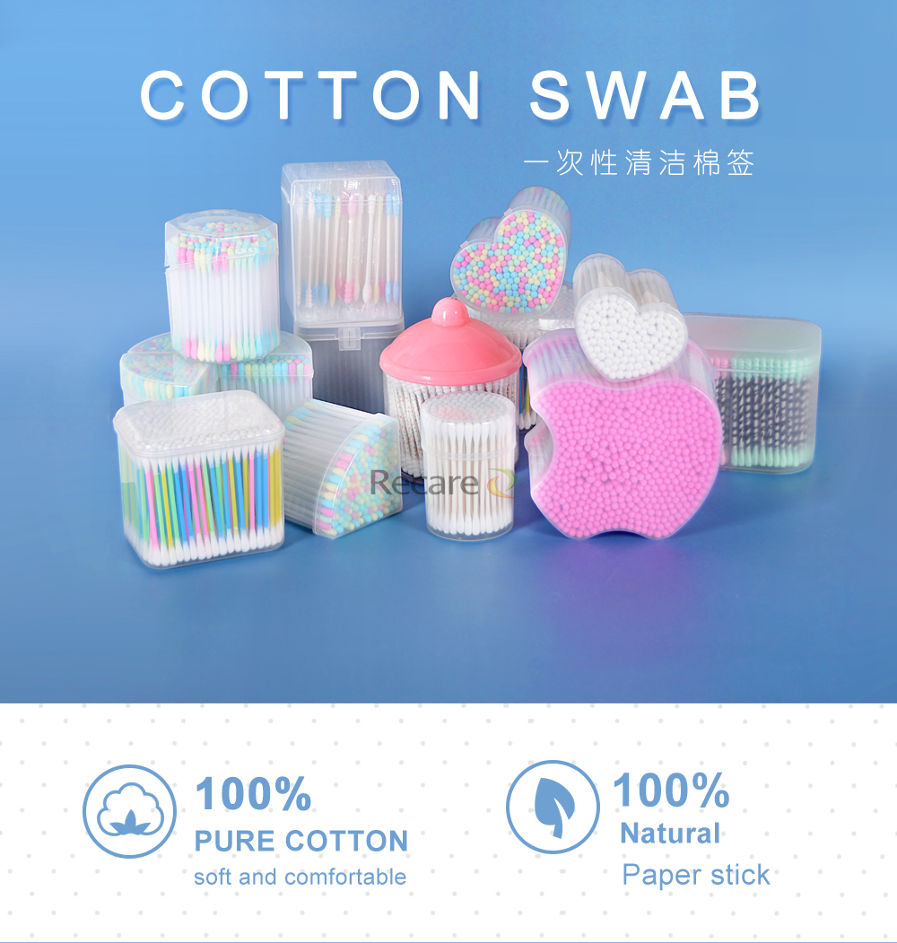 China Recare Manufactures eco friendly cotton buds, supports OEM customization, with the lowest price and the best quality, sells well in 160 countries.