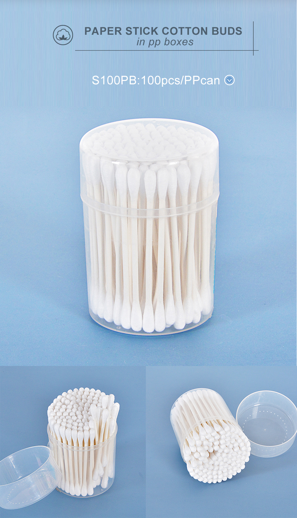 China Recare Manufactures baby cotton swabs, supports OEM customization, with the lowest price and the best quality, sells well in 160 countries.