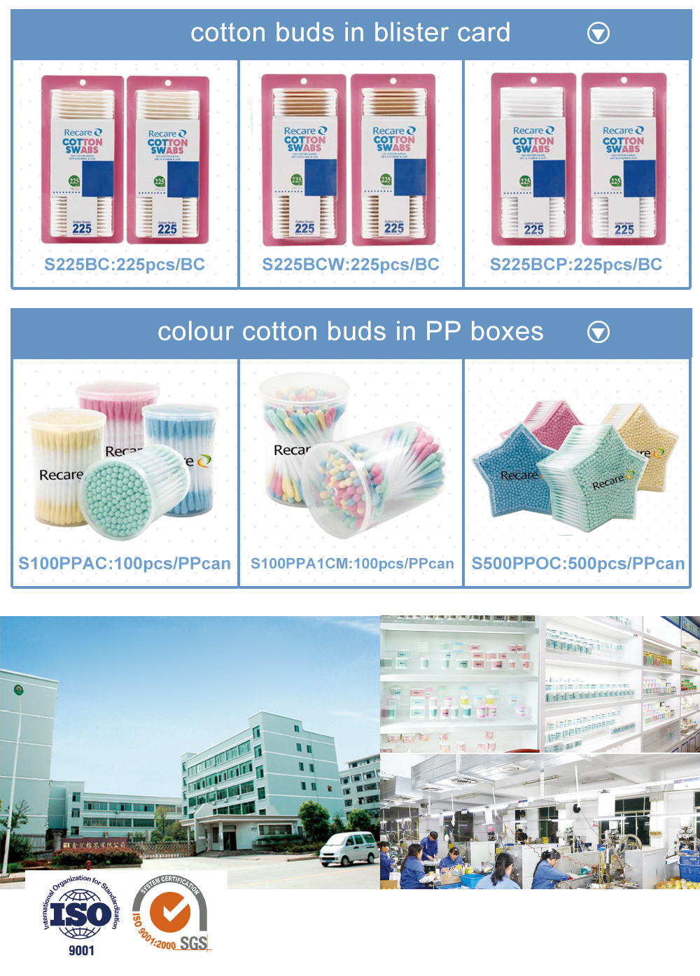 China Recare Manufactures wooden cotton swabs, supports OEM customization, with the lowest price and the best quality, sells well in 160 countries.