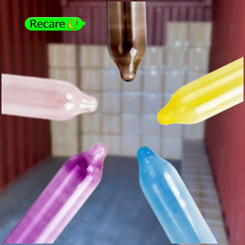 blue colour condom