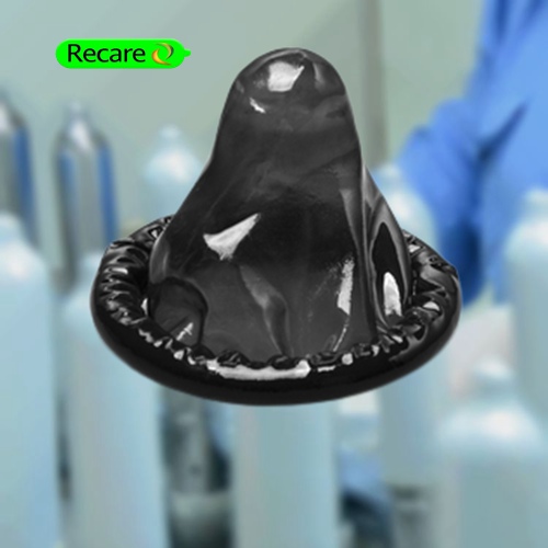 black condom packet