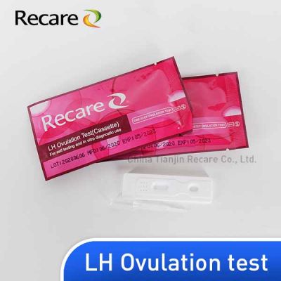 accurate lh ovulation  test card (cassette) kit for early detection hormone for  pregnancy  at home in period by urine  or blood