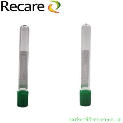 lithium heparin blood tube blood collection PET disposable