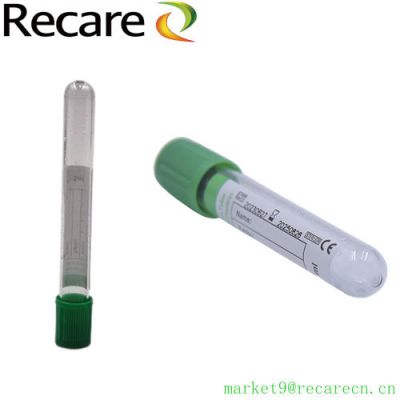 sodium heparin green top tube disposable PET good quality