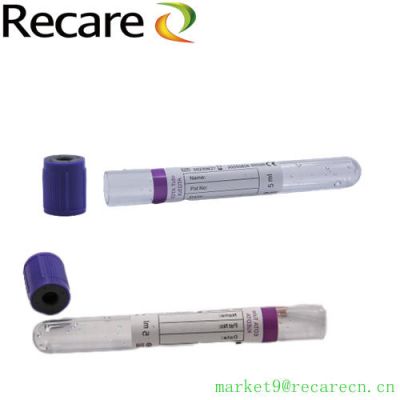 lavender top edta tube blood collection tube PET k2 k3