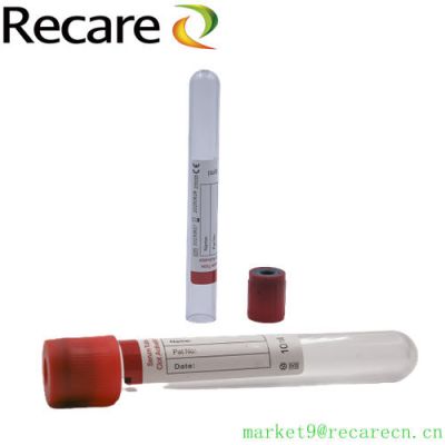 serum red top blood Collection Tube PET glass Clot Activator