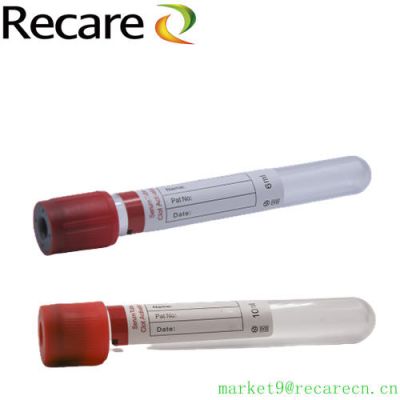 serum sep clot activator blood Collection Tube PET glass