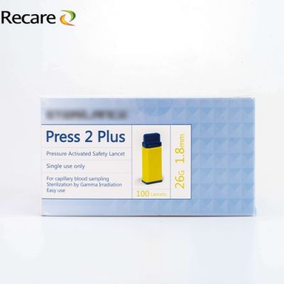 pressure activated safety lancet sterile stainless plastic