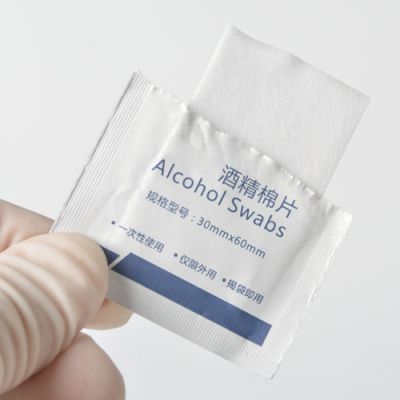 alcohol prep swabs and skin cleaning wipes for injections